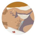 Hot Stud 4 Round Sticker
