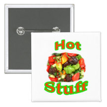 Hot Stuff Hot Pepper Photograph With Text Pins