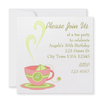 Hot Tea Custom Invite