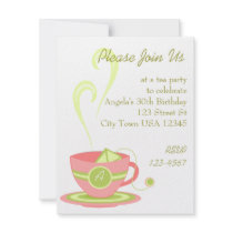 Hot Tea Custom Invitation