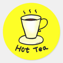 Hot tea sticker