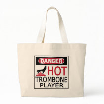 Hot Trombone Player Tote Bags