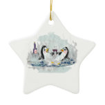 Hot Tub Penguins Ornament