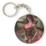 Hot Tub Pinup Pin-Up Sexy Christmas Keychain