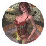 Hot Tub Pinup Pin-Up Sexy Christmas Stickers