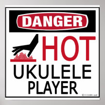 Hot Ukulele Player Poster