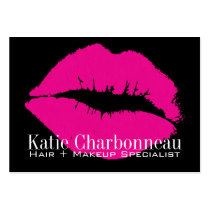 Hot Zebra Print & Lips Business Cards