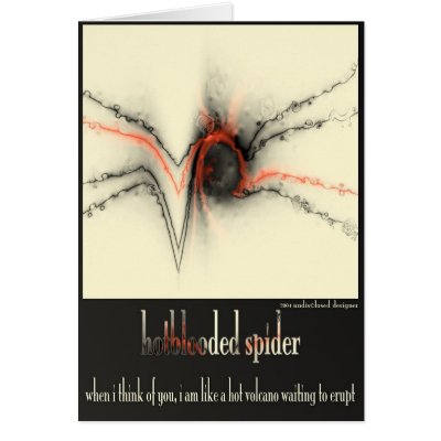 hotblooded spider greeting cards by darkchrystal