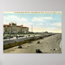 Hotel Galvez, Galveston, Texas 1924 Vintage Poster
