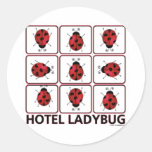 Hotel Ladybug Round Stickers