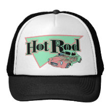 Hotrod With Flames Hot rod Gifts By Gear4gearheads Mesh Hats