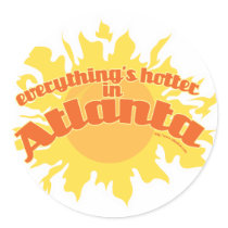 Hotter in Atlanta Round Sticker
