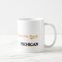 Houghton City Beach Michigan Classic Coffee Mug