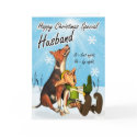 hound husband silent night christmas card