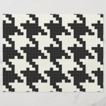 Hounds Tooth Pixel-Textured Flyer Design