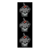 houndstooth cupcake bookmark business card
