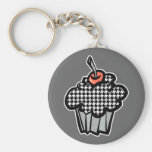 houndstooth cupcake keychains