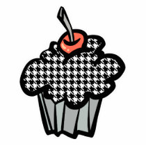 houndstooth cupcake photo cut out