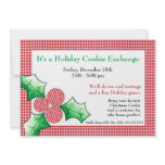 Houndstooth 'N Holly Holiday Cards invitations