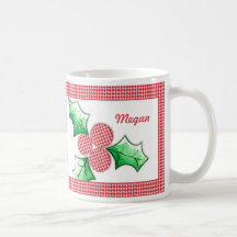 Houndstooth 'N Holly Holiday Gifts Coffee Mug