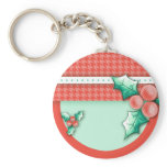 Houndstooth 'N Holly Holiday Gifts keychains