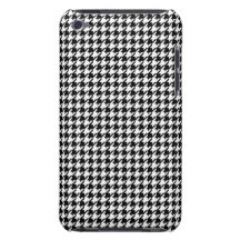 Houndstooth pattern - Black and white iPod Case-Mate Cases