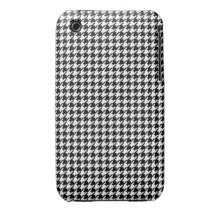 Houndstooth pattern - Black and white iPhone 3 Case