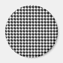 Houndstooth pattern - Black and white Magnets