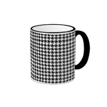Houndstooth pattern - Black and white Mugs