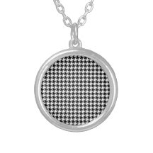 Houndstooth pattern - Black and white Necklace