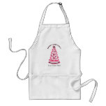 Houndstooth & Pink Christmas Tree Apron