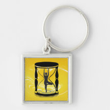 Hourglass Yoga Keychain