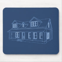 House: Blue Print Drawing: