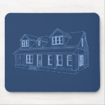 House: Blue Print Drawing: mousepads