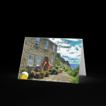 House, Happy Christmas Card,