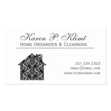 House in Lace  Damask Business Cards