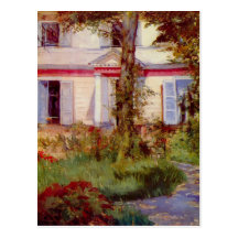 House in Rueil by Edouard Manet Post Cards