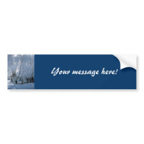 House in Winter bumper stickers