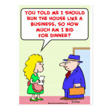 house like business bid dinner post cards