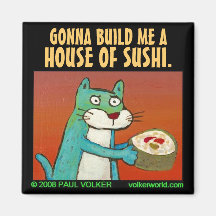 HOUSE OF SUSHI. $3.00 REFRIGERATOR MAGNETS
