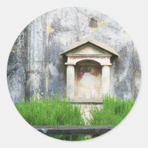 House of the Small Pagan Fountain Round Sticker