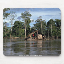 House on upper Amazon River, Peru Mousepad