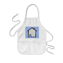 House Sketch. Black and Blue. Aprons