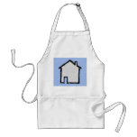 House Sketch. Black and Blue. Aprons