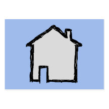 House Sketch. Black and Blue. Business Card Templates