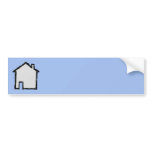 House Sketch. Black and Blue. Custom bumper stickers