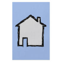House Sketch. Black and Blue. Flyers