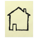 House Sketch. Black and Cream. Custom flyers