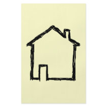 House Sketch. Black and Cream. Personalized Flyer