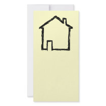 House Sketch. Black and Cream. Customised Photo Card